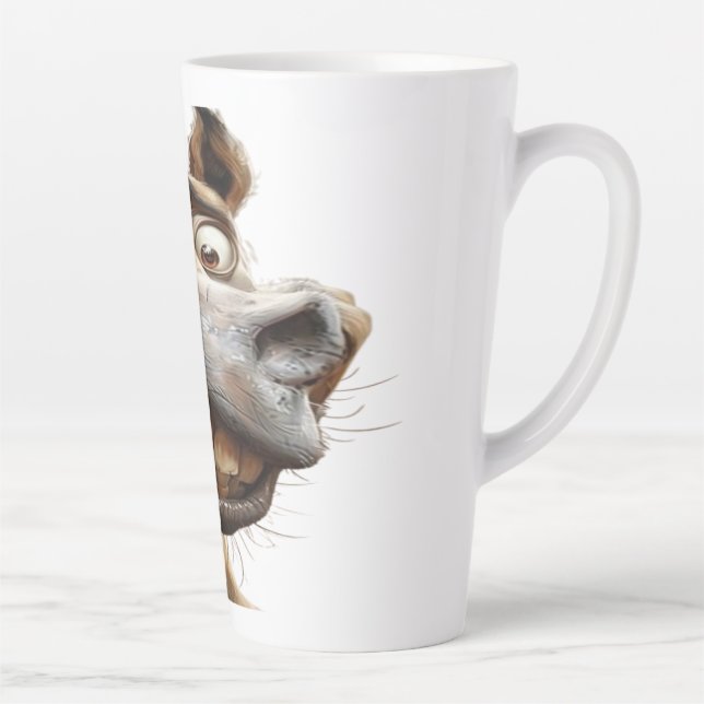 Funny donkey art design latte mug (Right)