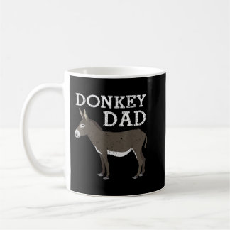 Funny Donkey Art For Dad Men Donkey Lover Mule Far Coffee Mug
