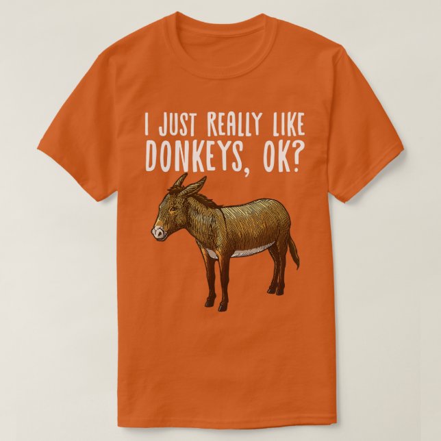 Funny Donkey Design For Men Women Mule Animal Farm T-Shirt (Design Front)