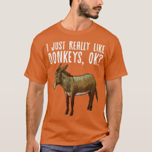 Funny Donkey Design For Men Women Mule Animal Farm T-Shirt