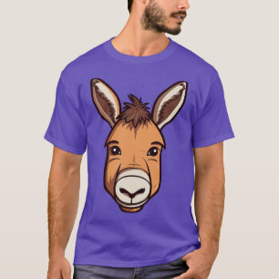 Funny Donkey Face Cute Farm Animals Lover T-Shirt
