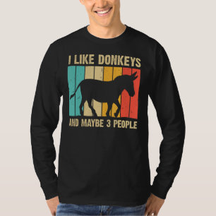 Funny Donkey For Men Women Mule Equine Horse Anima T-Shirt