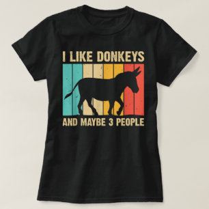 Funny Donkey Men Women Mule Equine Horse Animal T-Shirt