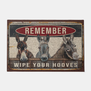 Funny Donkey Yo Family Doormat, Donkey Lover Mat