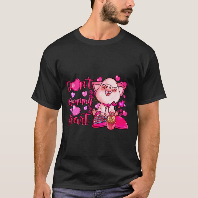 Funny Dont Bacon My Heart Cute G Valentines Da  T-Shirt (Front)