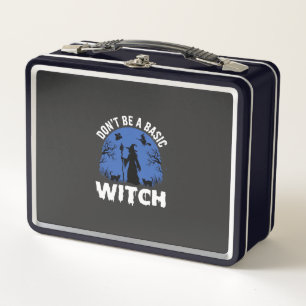 Funny Don't Be a Basic Witch Halloween Design Metal Lunch Box