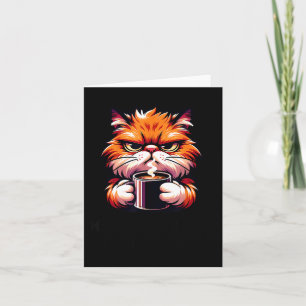 Funny Don't Bother Me Right Meow Cats Cat Coffee M Card