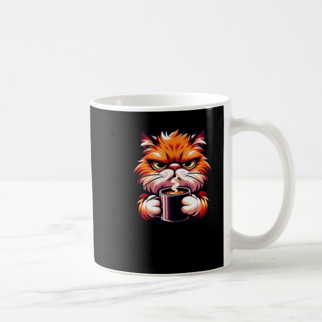 Funny Don't Bother Me Right Meow Cats Cat Coffee M Coffee Mug (Right)