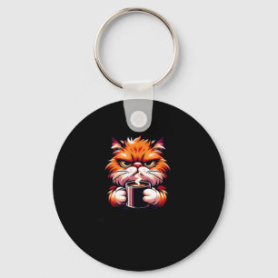 Funny Don't Bother Me Right Meow Cats Cat Coffee M Key Ring