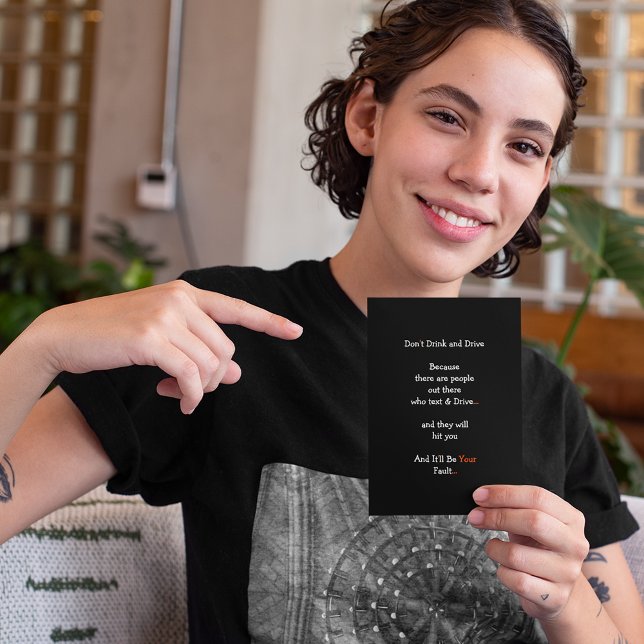 Funny Don't Drink and Drive Joke Humour Birthday Holiday Card (Funny Don't Drink and Drive Joke Humor Birthday Holiday Card)