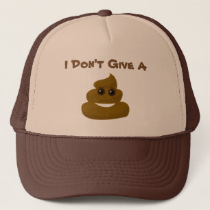Funny Don't Give A Poo Emoji Trucker Hat