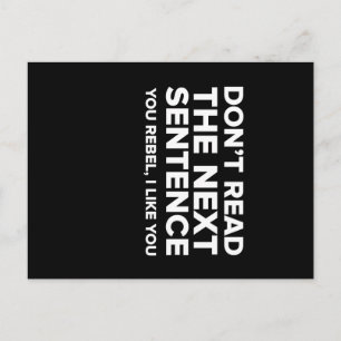 Funny Don'T Read My T-shirt Postcard