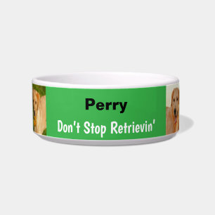 Funny Don't Stop Retrievin' Green Bowl