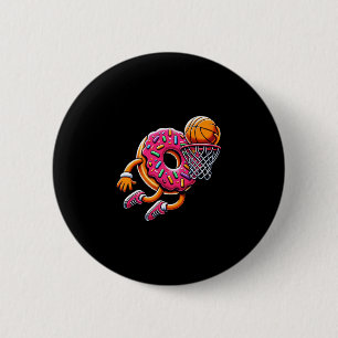Funny Donut Dunking Sketll Food Champ Sports Donut 6 Cm Round Badge