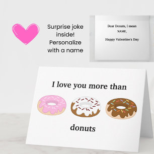 Funny Donuts Joke Surprise Inside Valentine's Day Card