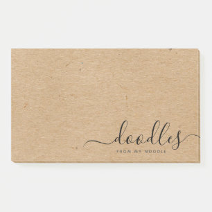 Funny Doodles from My Noodle Kraft Brown Post-it Notes