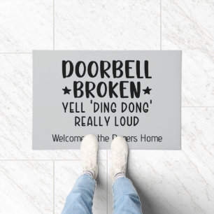 Funny Doorbell Broken Doormat