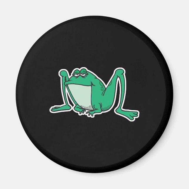funny dopey frog magnet (Front)