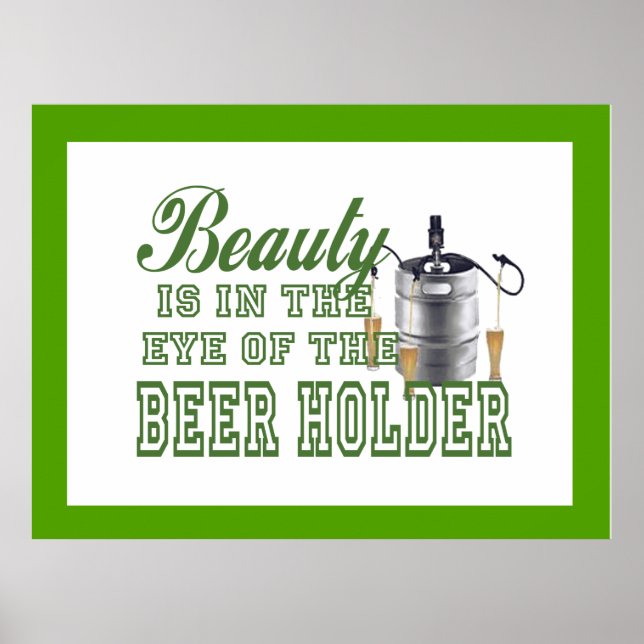 Funny Dorm Man Cave Bachelor Pad Beer Lover Poster (Front)