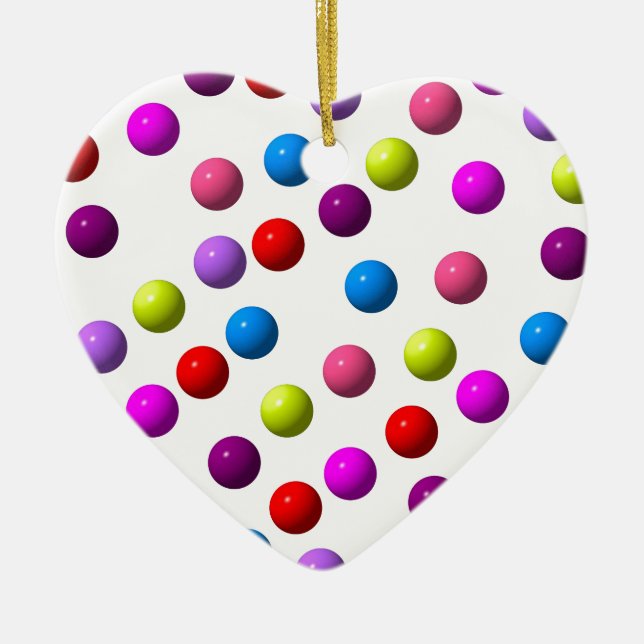 Funny Dots Ceramic Tree Decoration (Front)