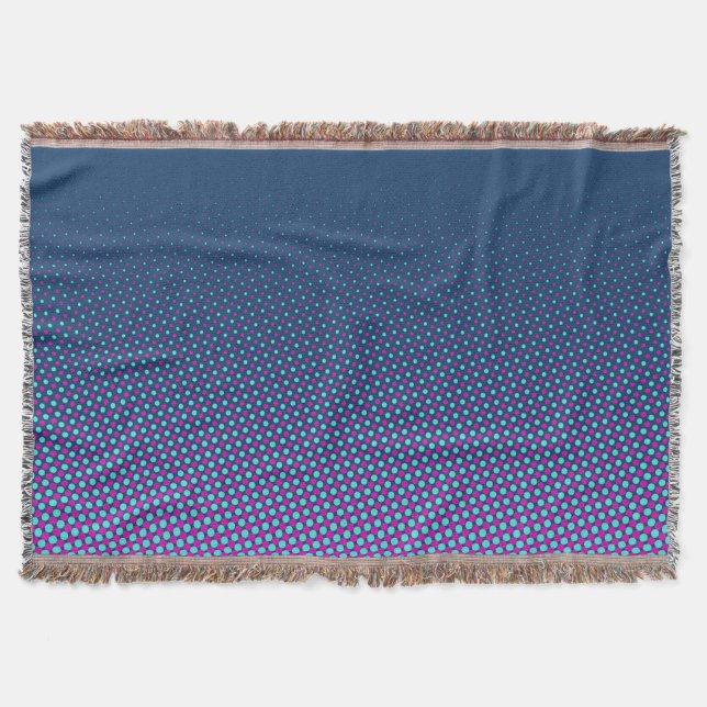 Funny Dots Pattern blue pink + your idea Throw Blanket (Front)