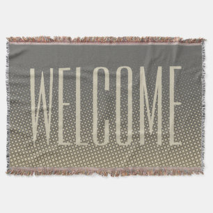 Funny Dots Pattern grey sand + your text Throw Blanket