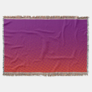 Funny Dots Pattern violet orange + your idea Throw Blanket