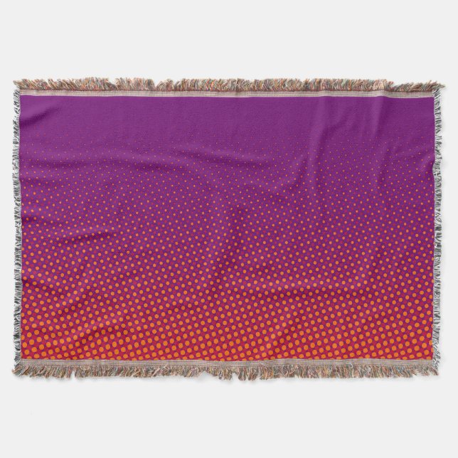 Funny Dots Pattern violet orange + your idea Throw Blanket (Front)