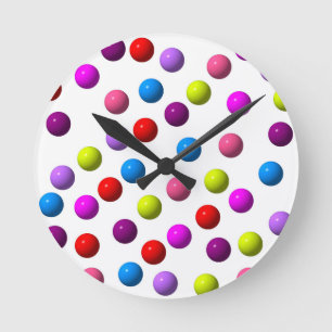 Funny Dots Round Clock