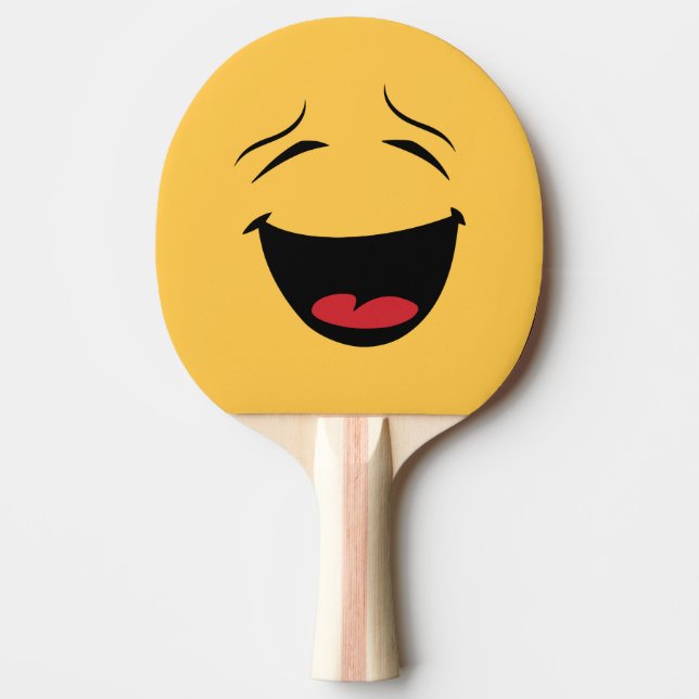 Funny Double Sided Happy Sad Ping Pong Bat Paddle (Front)