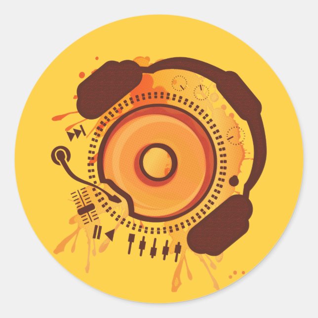 Funny_Doughnut Classic Round Sticker (Front)