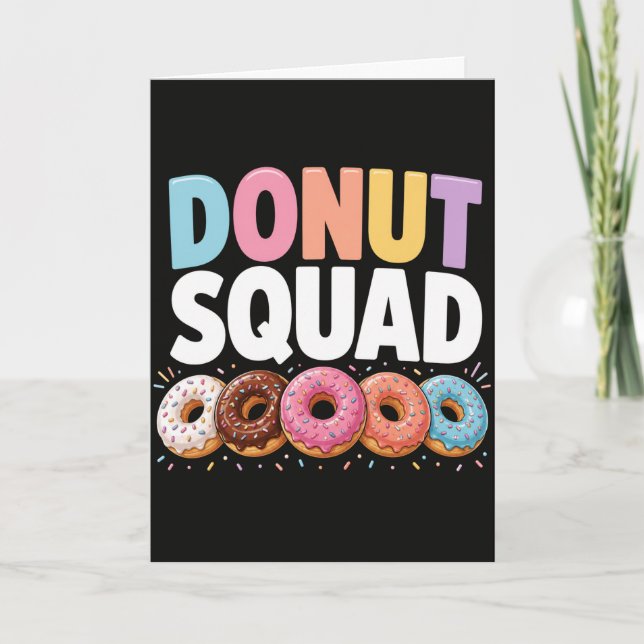 Funny Doughnut Doughnut Squad Cute Bakery Lover Gi Card (Front)