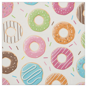 Funny Doughnut Fabric