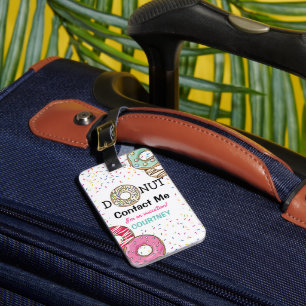 Funny Doughnut Lover Pastel Travel Luggage Tag