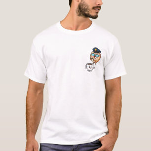 Funny Doughnut Police Officer Writing Ticket T-Shirt