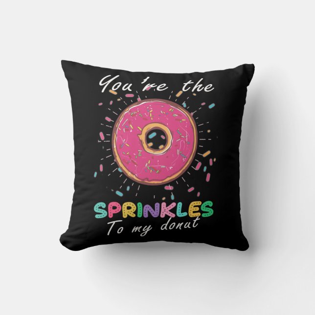 Funny doughnut quoted  cushion (Front)
