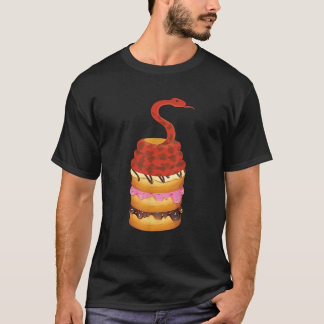 Funny Doughnut Reptile Snake T Shirt (Front)