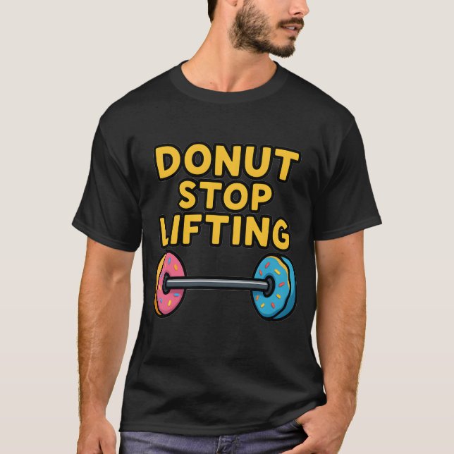 Funny Doughnut Workout Gym Shirt for Men | Doughnu (Front)