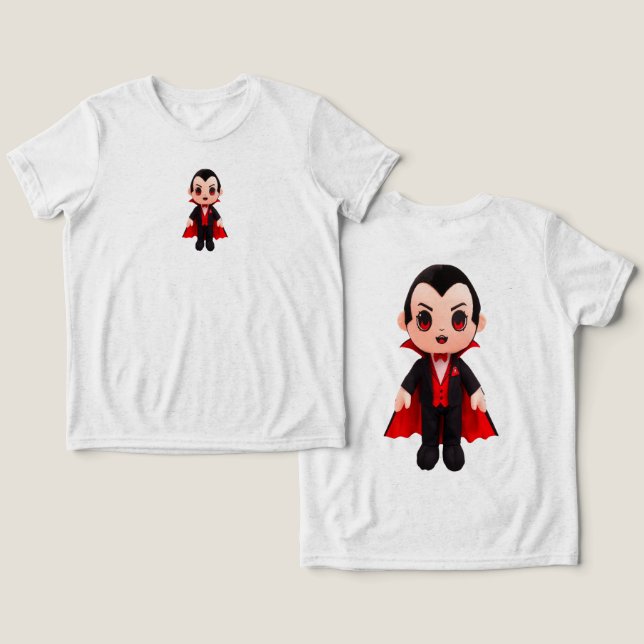 Funny Dracula For Halloween Tri-Blend Shirt (Design Front & Back)