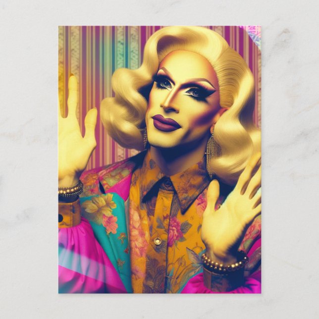 Funny Drag Queen Postcard (Front)