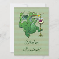 Funny Dragon Blowing Birthday Candles