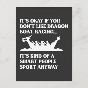 Funny Dragon Boat Racing Humour Boating Row Postcard