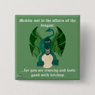 Funny Dragon Button