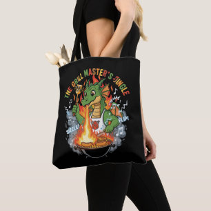 Funny Dragon Grill Master BBQ & Grilling Cartoon Tote Bag