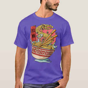 Funny Dragon Kaiju Ramen Japan Noodle Food  T-Shirt