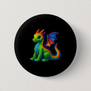 Funny Dragon Lovers Polka Dots Happy Dot Day Girls 6 Cm Round Badge