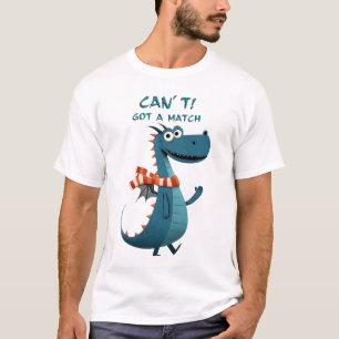 Funny Dragon Match   Can’t. Got a Match.   Soccer  T-Shirt
