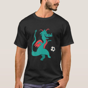 Funny Dragon Playing Soccer Game Football Merch Wo T-Shirt