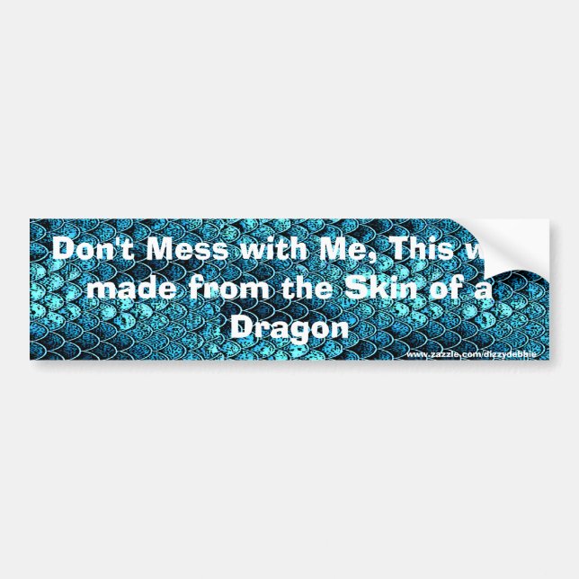 Funny Dragon Scale Bumper Sticker (Front)