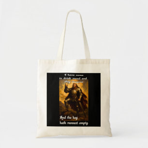Funny dragon slayer mead drinker humour fantasy ar tote bag